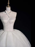 Classy Ball Gowns High Low Strapless White Tulle Prom Dresses Graduation Gown 20th Birthday Outfits HZ0311