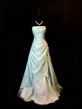 90s Retro Prom Dress Strapless Pleated Formal Gown Evening Dress 18th Birthday Outfits HZ0427