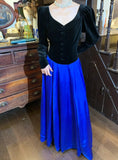 90s Retro Prom Dress A Line V-neck Pleated Gala Gown Evening Dress Formal Dress HZ0427