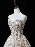 Beautiful Ball Gown Sweetheart Floral Tulle Long Prom Dresses Formal Gowns Inspo Evening Outfit HZ0311