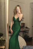 Burgundy Mermaid Long Prom Evening Dress Formal Gowns Inspo Evening Outfit HZ0311