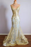 Classy Mermaid Spaghetti Straps Gold Sequin Inspo For Black Women Girls Formal Party Gowns Long Prom Dresses HZ0311