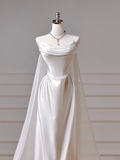 Timeless Long Wedding Gowns Mermaid Strapless Sleeveless Satin for Bride With Pleated Fitted Train Bridal Dress HZ0311