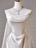 Timeless Long Wedding Gowns Mermaid Strapless Sleeveless Satin for Bride With Pleated Fitted Train Bridal Dress HZ0311