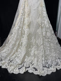 Wedding Dresses Strapless Drop Waist 1950s 1940s Mermaid Strapless Lace Tulle With Appliques White Petite/Plus Size Bridal Gown For Women HZ0311