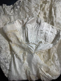 Wedding Dresses Strapless Drop Waist 1950s 1940s Mermaid Strapless Lace Tulle With Appliques White Petite/Plus Size Bridal Gown For Women HZ0311