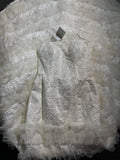 Elegant Mermaid Strapless Sleeveless White Lace Tiered Long Vintage Fitted 1920s Wedding Dresses HZ0311