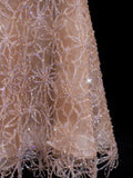Modest Prom Dress Aesthetic Ball Gowns Strapless Blush Pink Sequins Style Impress Long Prom Dresses Party Formal Gowns HZ0311