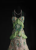 Vintage 90s Prom Dresses Women Mermaid Spaghetti Straps Green Lace Long Formal Dance Evening Party Gowns HZ0311