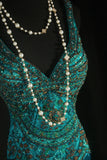 Vintage Prom Dresses 90s Formal Mermaid V Neck Silk Satin With Beadings Long Party Gowns Prom Dresses HZ0311