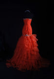 Vintage Mermaid Sweetheart Red Long Party Dress With Tulle Beads 1950s Retro Classy Birthday Dinner Prom Dress HZ0311