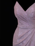 Modest Prom Dress Aesthetic Mermaid Sweetheart Lilac Sequin Style Impress With Pleated Long Party Formal Gown HZ0311