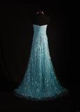 Vintage 80s Formal Mermaid Sweetheart Blue With Pleated Slit Beads Sleeveless Long Prom Dresses Party Formal Gowns HZ0311