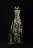 Retro Ball Gowns Women's Cocktail Party Gowns Strapless With Beads Lace Cape Outfits 90s Long Graduation Dinner Outfits Prom Dresses HZ0311