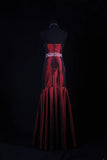 Retro Vintage 1960s Style Formal Mermaid Sweetheart Burgundy Wine Red With Beads Long Prom Dresses Party Formal Gowns HZ0311