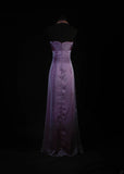Retro 70s 1960s Formal A Line Halter Purple With Gem Beads Cape Sleeveless Long Prom Dresses Party Formal Gowns HZ0311