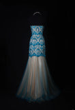 Vintage Style Mermaid Sweetheart 1950s Lace Blue Tulle With Beads Long Formal Fancy Prom Dresses Night Outfits Party Gowns HZ0311