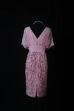 Chic Sheath V Neck Pink Floral Hoco Gowns Short 16th Birthday Dress Homecoming Dresses Cocktail Gown HZ0311