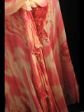 Classy Prom Dresses 1950s Mermaid V Neck Floral Chiffon Vintage Long Parties Gowns Evening Dress HZ0311