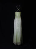 Shinning Mermaid Spaghetti Straps White Green Ombre Chiffon Long Prom Dresses Impress 18th Birthday Outfits Prom Gown HZ0311
