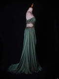 Vintage Mermaid One Shoulder Chiffon With Beaded Tiered Bodice Long Prom Dresses Impress 18th Birthday Outfits Prom Gown HZ0311