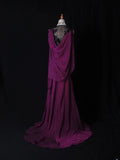 Vintage Mermaid Boat Black Tops Lace Grape Chiffon Appliques Beaded Bodice Long Prom Dresses Impress 18th Birthday Outfits Prom Gown HZ0311
