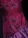 Retro Mermaid Spaghetti Straps Hot Pink Satin Tea Length 16th Birthday Dress Homecoming Dresses Cocktail Gown HZ0311