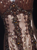 Vintage A line 1980s Sweetheart Tulle With Beads Long Prom Dresses Impress 20th Birthday Outfit Formal Gowns HZ0311