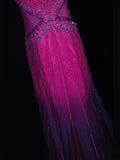 Vintage 2000s Mermaid Spaghetti Straps Hot Pink Tulle Beaded Bodice Plus Size Long Prom Dresses Impress 21th Birthday Outfits Prom Gown HZ0311