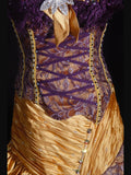 Vintage Mermaid Square Neck Gold 1970s With Appliqued Beads Bodice Long Prom Dresses Inspo 19th Birthday Outfit Formal Gown HZ0311