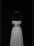 Vintage 2000s A Line Spaghetti Straps Chiffon Beads Plus Size With Lace Ankle Length Prom Dresses Impress 21th Birthday Outfits Party Gown HZ0311