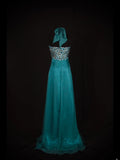 Vintage 2000s A Line Halter Chiffon Embroidery Beads Plus Size With Gem Long Prom Dresses Impress 21th Birthday Outfits Party Gown HZ0311