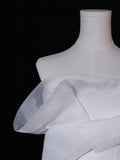 Classic Long Wedding Gowns Mermaid Strapless Style for Bride With Pleated Bodice Train White Bridal Dress HZ0311
