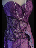 Vintage A Line One Shoulder Purple 1950s With Pleated Ruffled Beaded Bodice Long Prom Dresses Inspo Birthday Outfit Formal Gown HZ0311