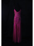 Vintage A line Spaghetti Straps Fuchsia 70s With Beads Long Prom Max Dresses Inspo 18th Birthday Outfit Formal Dress For Women HZ0311