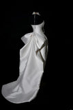 Romantic Long Wedding Dresses White Mermaid Sweetheart Slit Long Wedding Dress Style For Brides Fitted With Train Bridal Gowns HZ0311