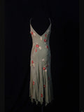 Vintage Sheath Spaghetti Straps Gray Chiffon 1950s Slim Prom Dresses Inspo 18th Birthday Outfit Formal Gown HZ0311