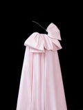 Elegant A line One Shoulder Pink Satin Long Formal Fancy Evening Dresses Dinner Outfits Classy Party Gowns HZ0311