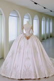Whimsical Ball Gown Strapless Satin Fitted Long Lace Wedding Dress Bride Gowns Wedding Dresses HZ0311
