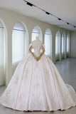 Whimsical Ball Gown Strapless Satin Fitted Long Lace Wedding Dress Bride Gowns Wedding Dresses HZ0311