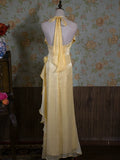 Vintage 90s A Line Halter Floral Neck Long Prom Dresses Inspiration Party Retro Evening Dress 21st Birthday Outfits HZ0311