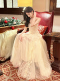 Simple A Line Spaghetti Straps Lace Ankle Length Prom Dresses 17th Nigh Party Birthday Outfits HZ0311