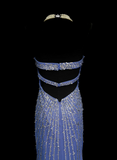 Classy Formal Mermaid Sweetheart Blue Sequins With Beads Style Impress Long 2026 Prom Dresses Party Gowns HZ0311
