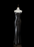 Chic Formal Mermaid Spaghetti Strap Gray Style Impress Long Prom Dresses Party Gowns HZ0311
