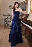 Timeless Mermaid Spaghetti Straps Royal Blue For Women Party Dresses Long Formal Prom Dresses 22th Birthday Gown HZ0311