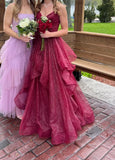 Unique Ball Gown Tulle Prom Dresses Formal Long Evening Party Gowns Vestidos De Dia HZ0311